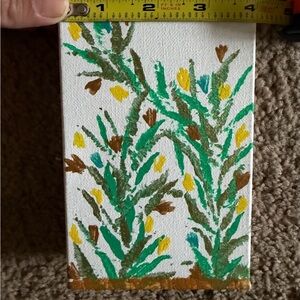 One of a kind original wildflower art for gallery wall acrylic on canvas